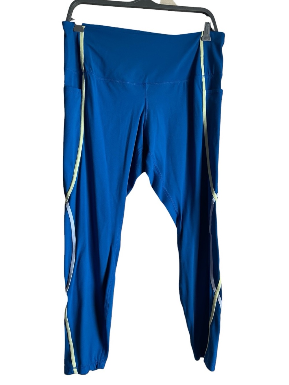 4/$20 Members Mark Size XXL Blue Leggings with Contrast Side Piping
